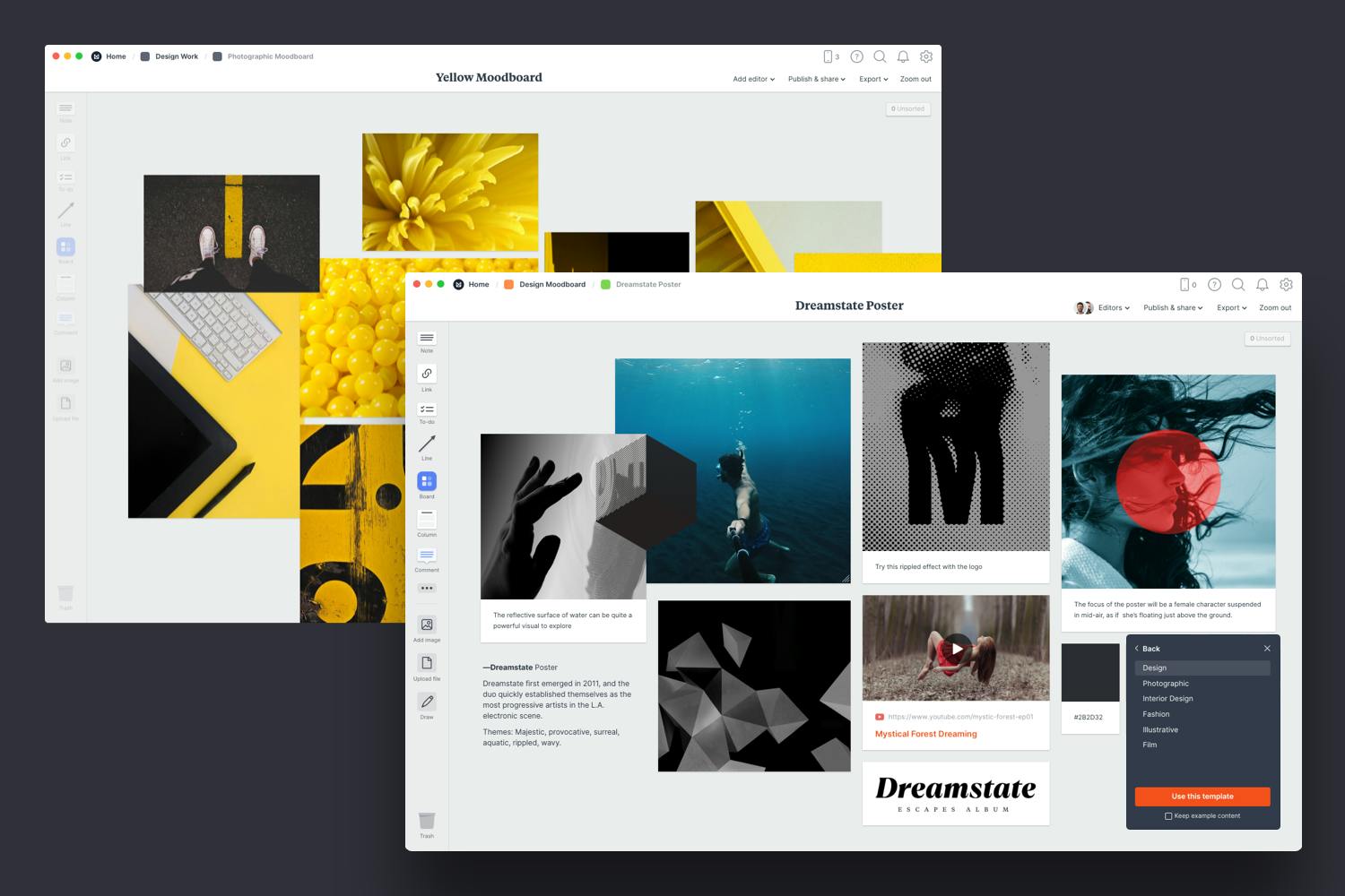 Graphic design moodboard guide step01